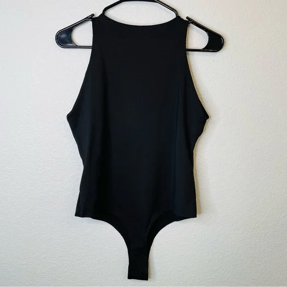 Reoria Black High Neck Stretchy Bodysuit | Large - Picture 4 of 4